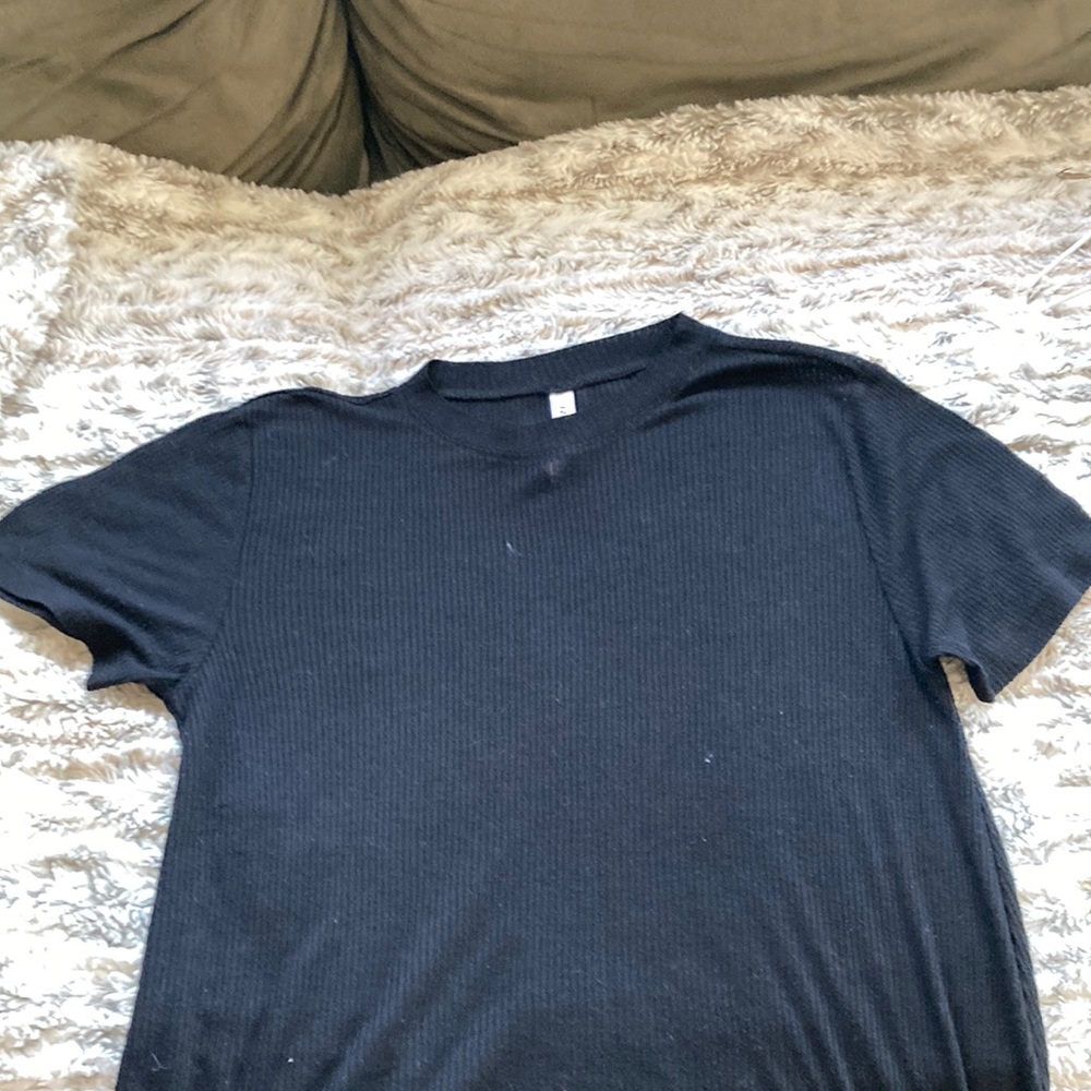 Black see-thru shirt short sleeve RVCA brand great fitting shirt!